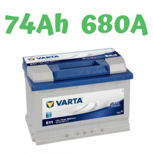 Autobaterie VARTA Blue Dynamic  12V, 74Ah, E11