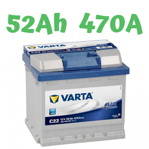 Autobaterie VARTA Blue Dynamic  12V, 52Ah, C22