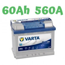 Autobaterie VARTA Blue Dynamic EFB 12V, 60Ah, 560A, D53